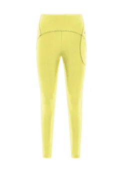 DEHA Leggings & Pantaloni Sportivi*Leggings Con Tasca In Microfibra Reciclata Giallo