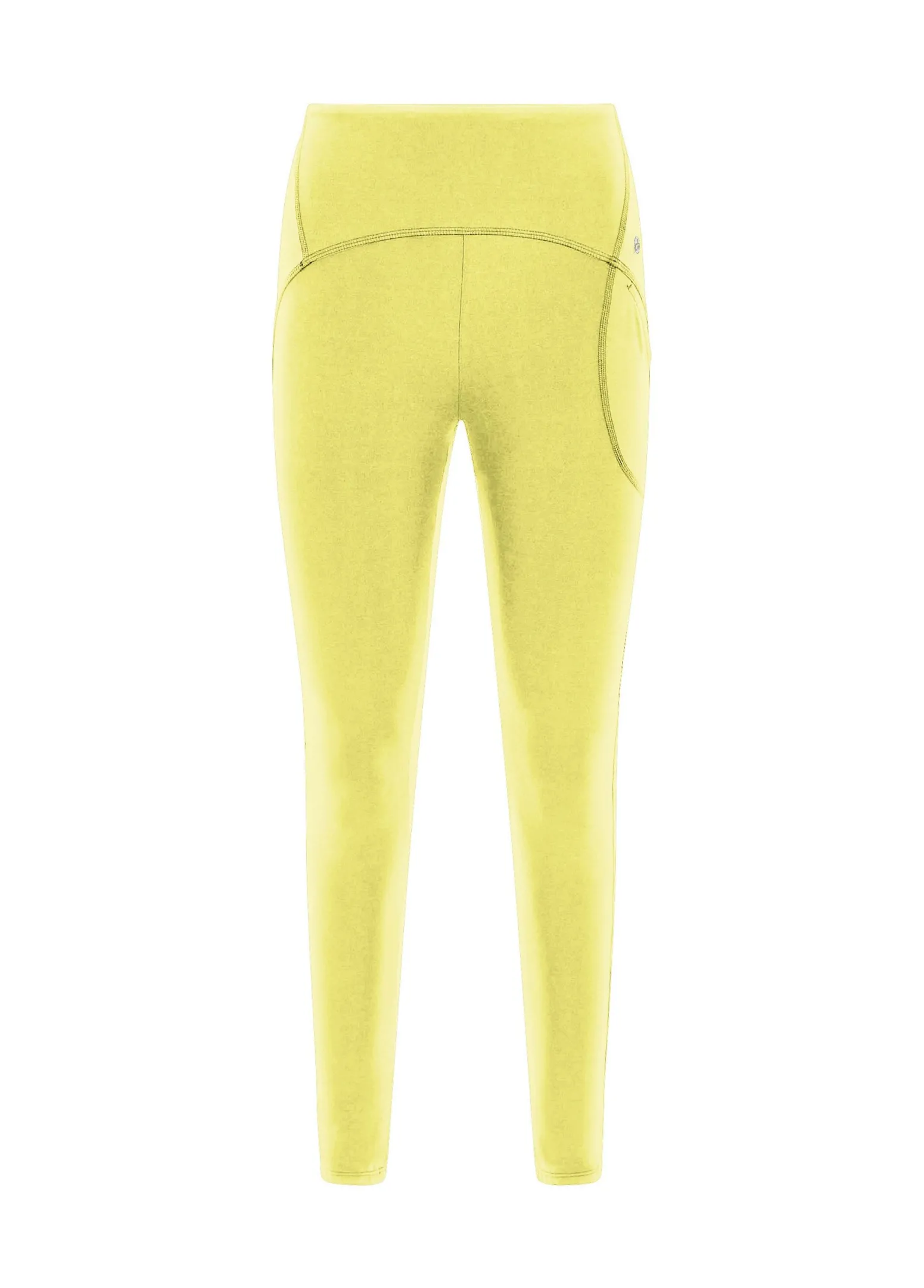 DEHA Leggings & Pantaloni Sportivi*Leggings Con Tasca In Microfibra Reciclata Giallo