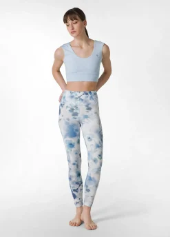 DEHA Leggings & Pantaloni Sportivi*Leggings Yoga In Microfibra Riciclata Stampata Blu