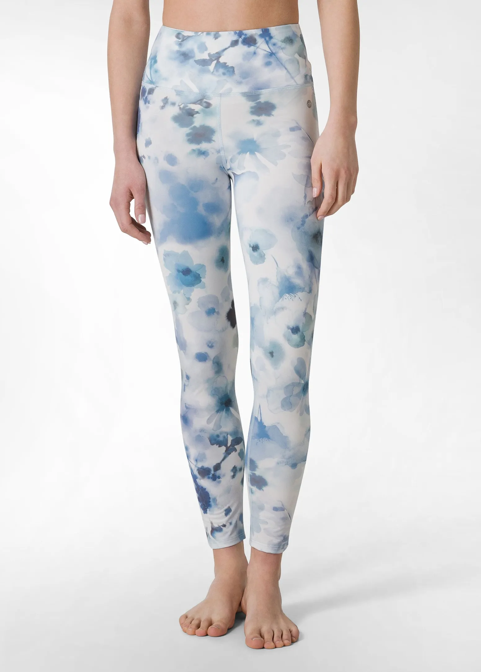 DEHA Leggings & Pantaloni Sportivi*Leggings Yoga In Microfibra Riciclata Stampata Blu