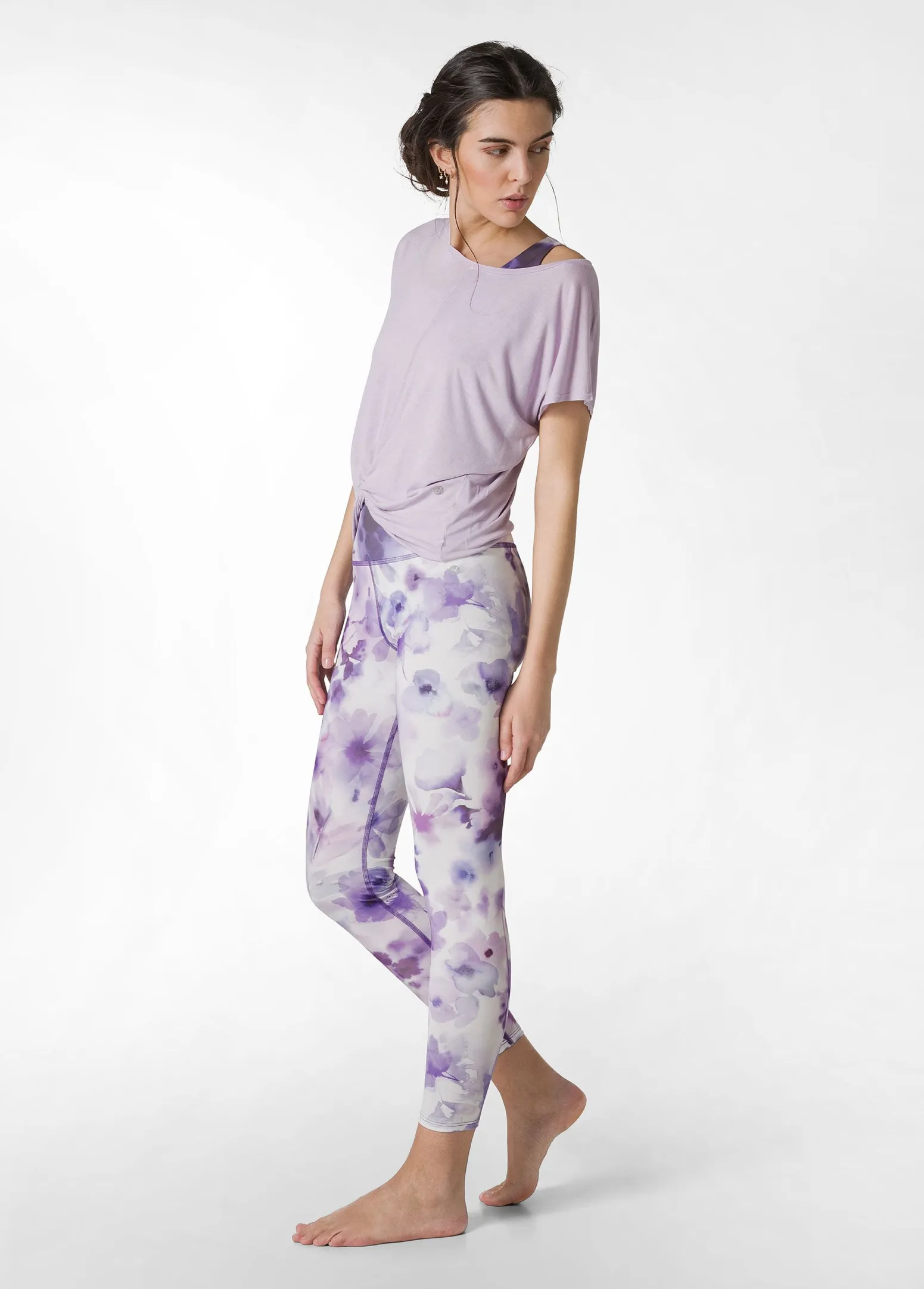 DEHA Leggings & Pantaloni Sportivi*Leggings Yoga In Microfibra Riciclata Stampata Vio