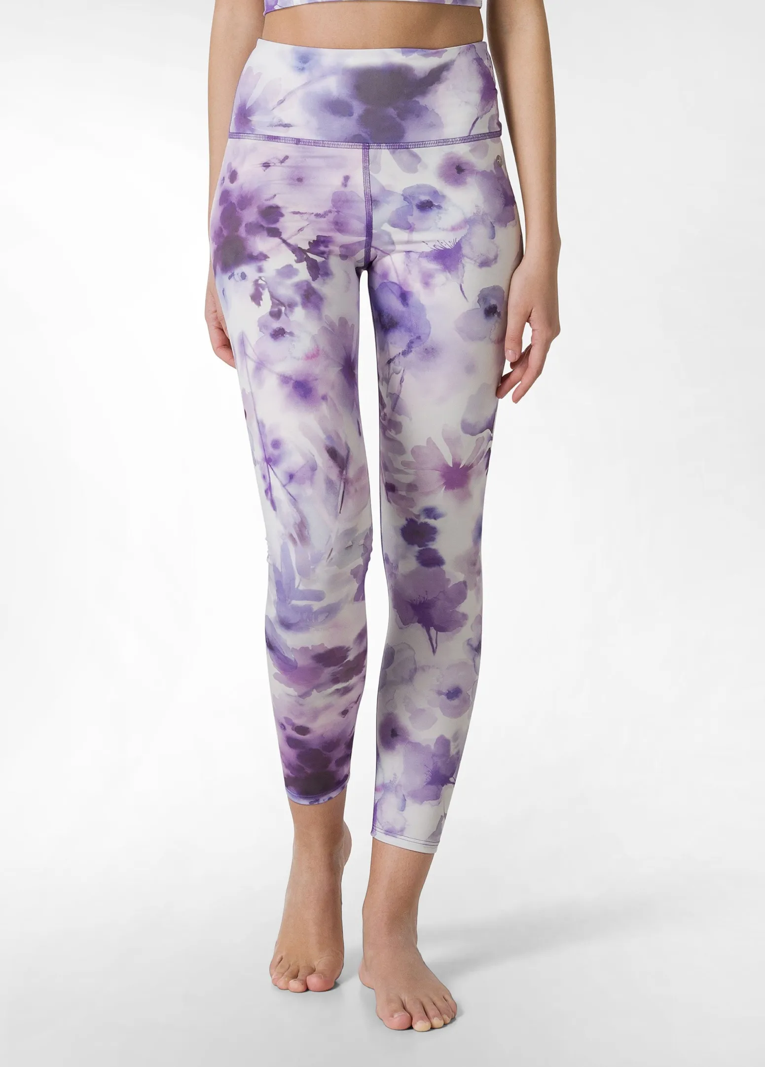 DEHA Leggings & Pantaloni Sportivi*Leggings Yoga In Microfibra Riciclata Stampata Vio