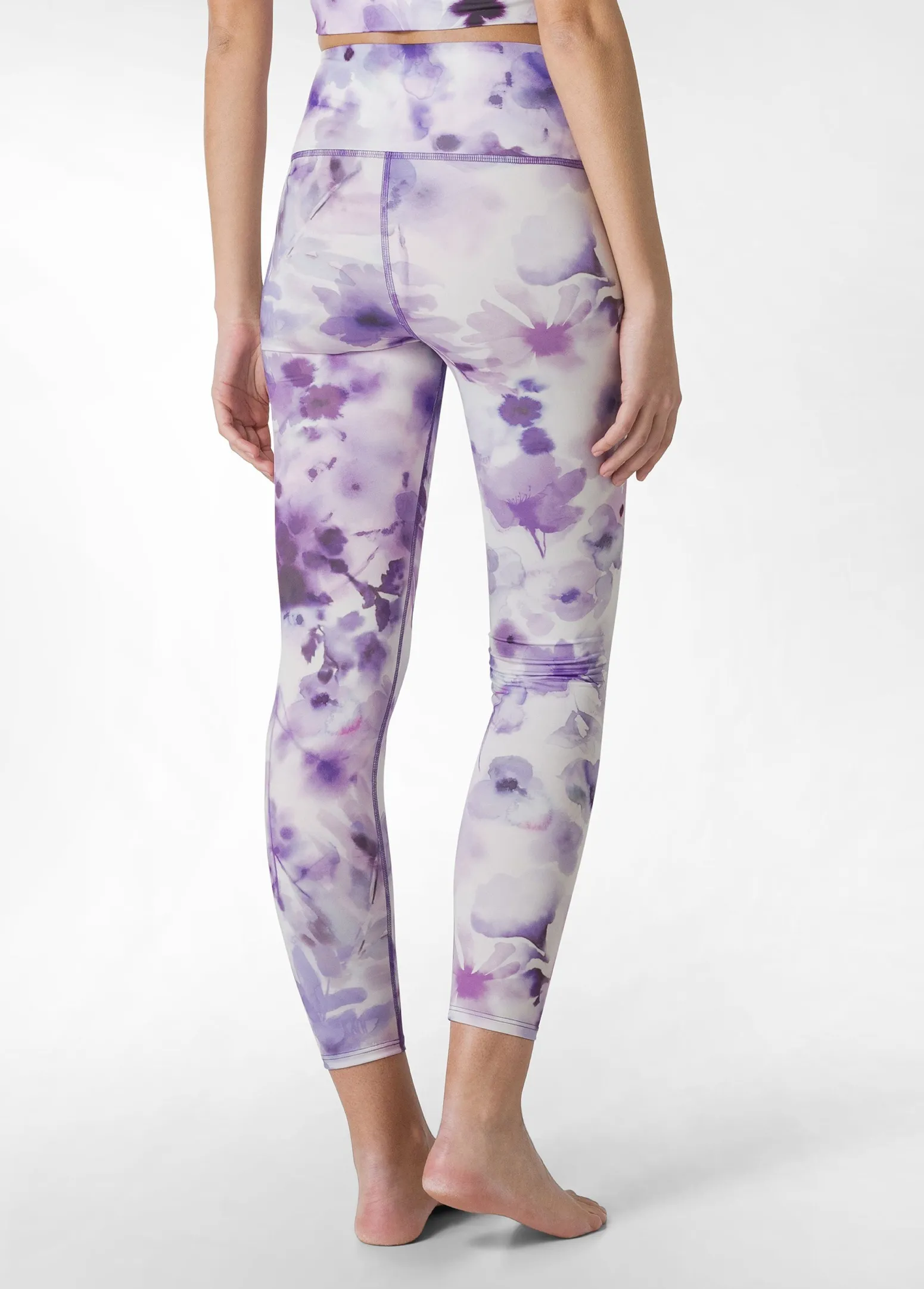 DEHA Leggings & Pantaloni Sportivi*Leggings Yoga In Microfibra Riciclata Stampata Vio