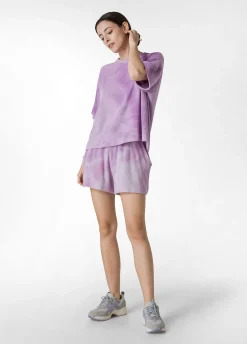 DEHA Pantaloncini Sportivi*Pantaloncino In Spugna Effetto Batik Viola