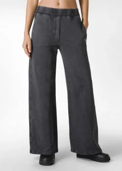 DEHA Pantaloni*Pantalone Ampio In Felpa Marmorizzata Nero