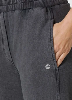 DEHA Pantaloni*Pantalone Ampio In Felpa Marmorizzata Nero