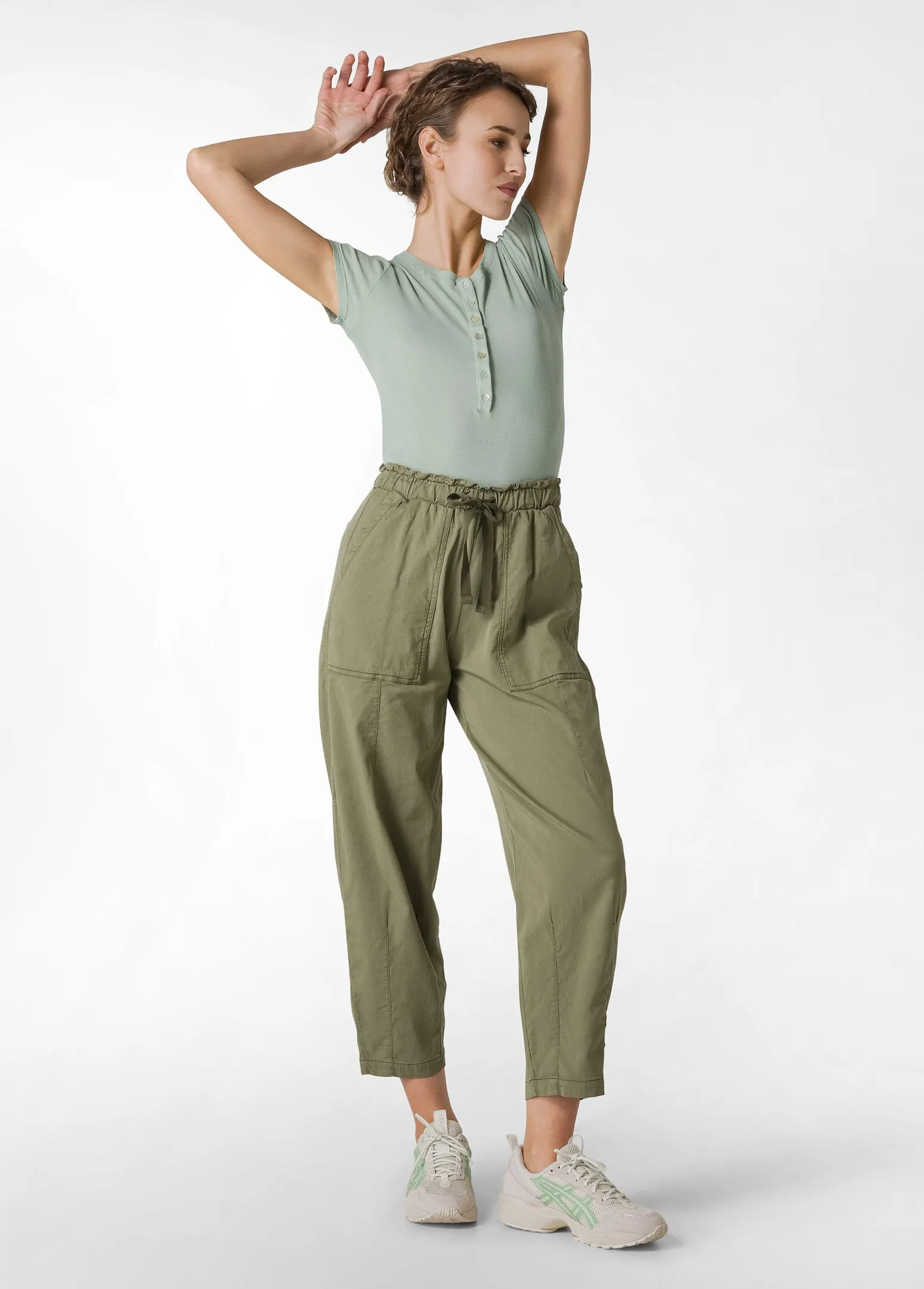 DEHA Pantaloni*Pantalone Balloon In Gabardine Vintage Verde