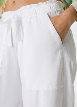DEHA Pantaloni*Pantalone Balloon In Gabardine Vintage Bianco