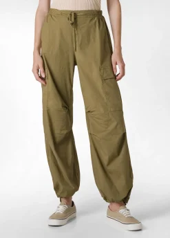 DEHA Pantaloni*Pantalone Cargo In Popeline Verde
