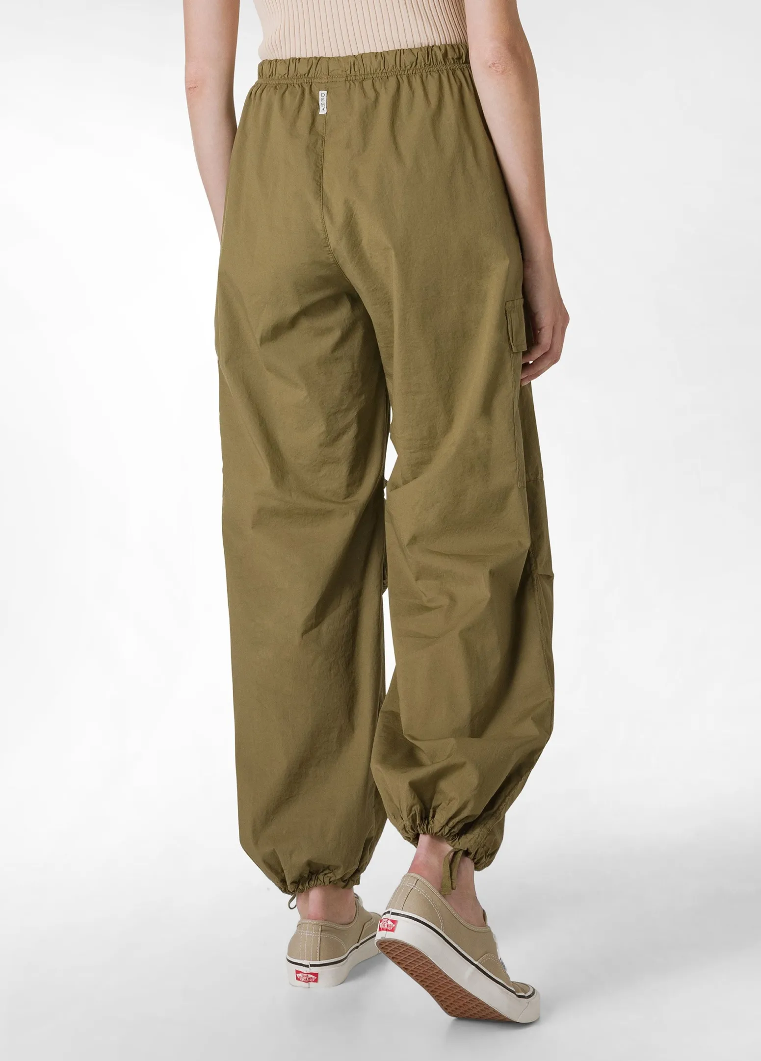 DEHA Pantaloni*Pantalone Cargo In Popeline Verde