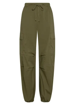 DEHA Pantaloni*Pantalone Cargo In Popeline Verde