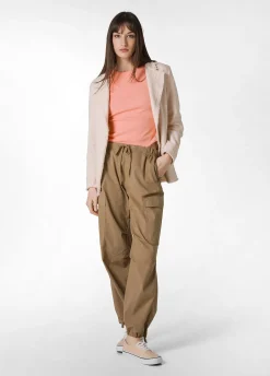 DEHA Pantaloni*Pantalone Cargo In Popeline Marrone