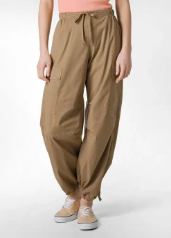 DEHA Pantaloni*Pantalone Cargo In Popeline Marrone
