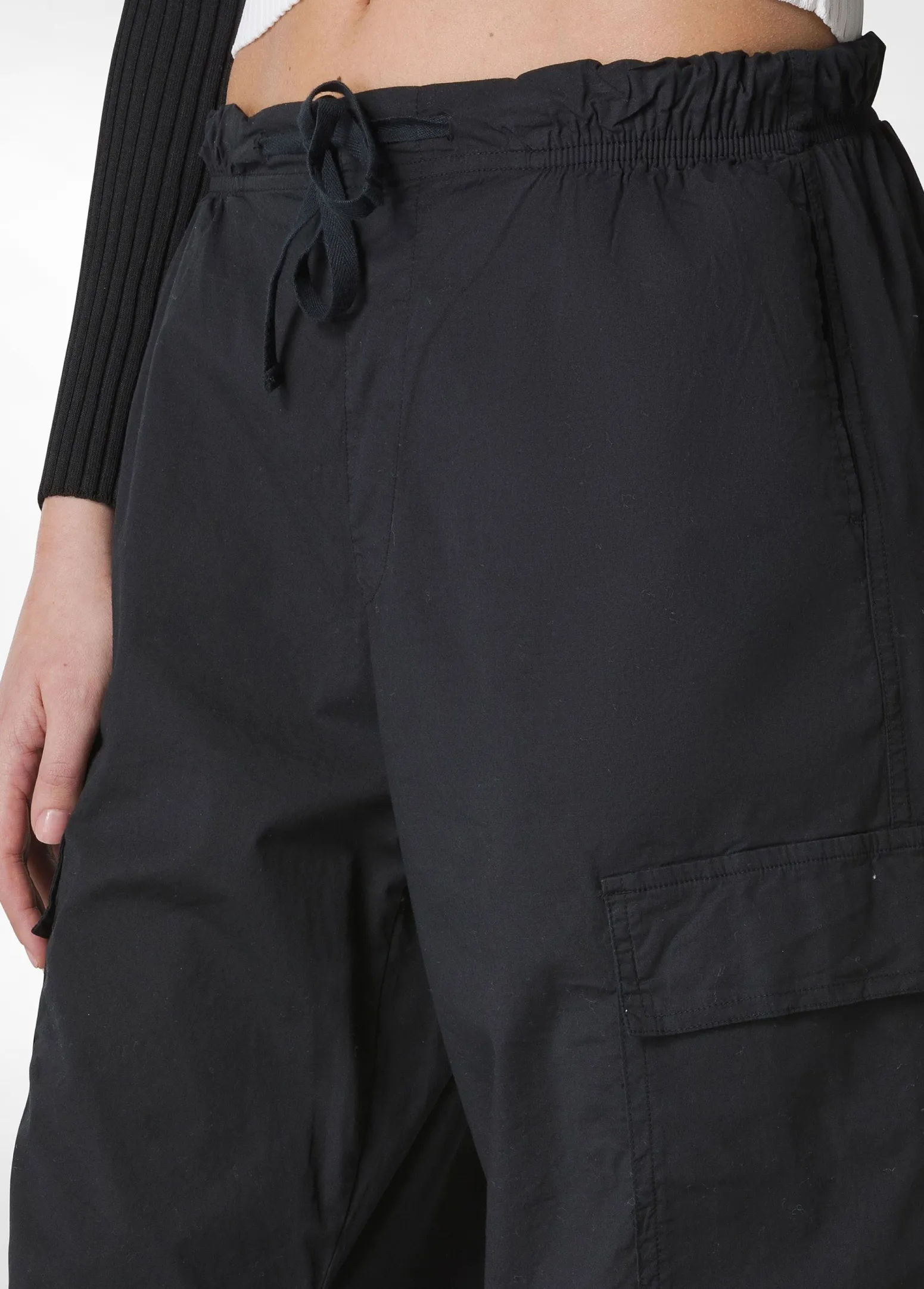 DEHA Pantaloni*Pantalone Cargo In Popeline Nero