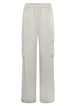 DEHA Pantaloni*Pantalone Cargo In Raso Grigio