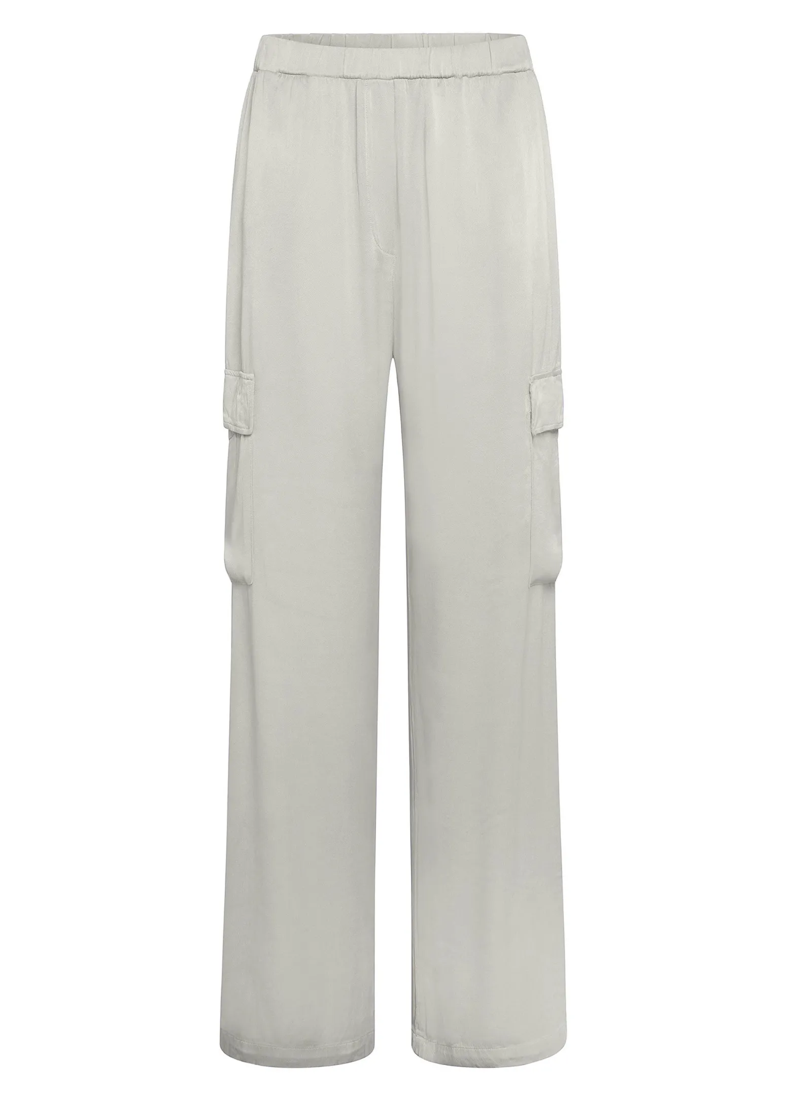 DEHA Pantaloni*Pantalone Cargo In Raso Grigio