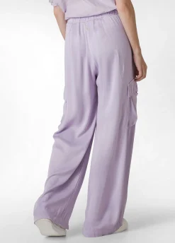 DEHA Pantaloni*Pantalone Cargo In Raso Viola