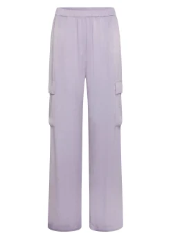 DEHA Pantaloni*Pantalone Cargo In Raso Viola
