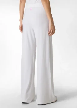 DEHA Pantaloni*Pantalone Comfort Di Viscosa Gamba Larga Bianco