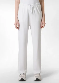 DEHA Pantaloni*Pantalone Comfort Di Viscosa Gamba Dritta Bianco