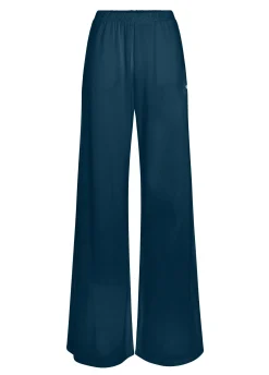 DEHA Pantaloni*Pantalone Comfort Di Viscosa Gamba Larga Blu