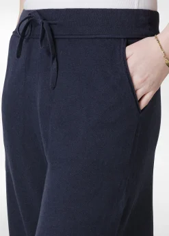 DEHA Pantaloni*Pantalone Cropped In Maglia Blu