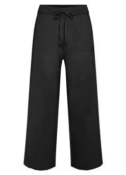 DEHA Pantaloni*Pantalone Cropped In Maglia Nero
