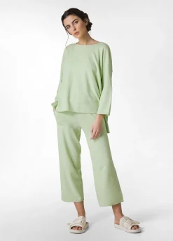 DEHA Pantaloni*Pantalone Cropped In Maglia Verde