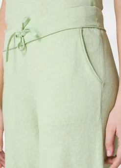 DEHA Pantaloni*Pantalone Cropped In Maglia Verde