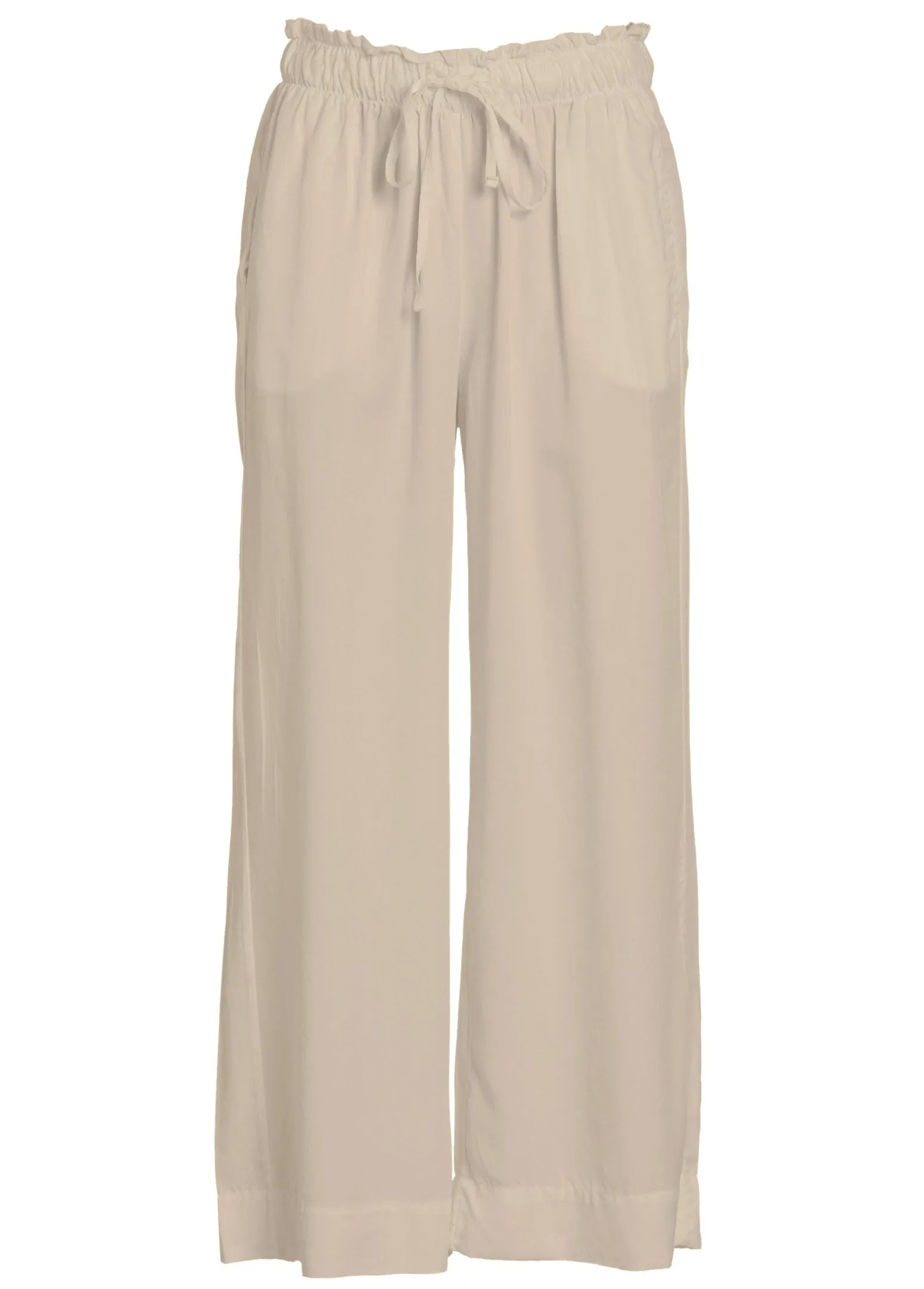 DEHA Pantaloni*Pantalone Cropped In Twill Tencel Marrone