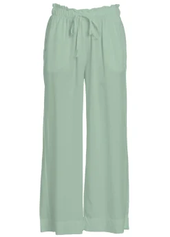 DEHA Pantaloni*Pantalone Cropped In Twill Tencel Verde