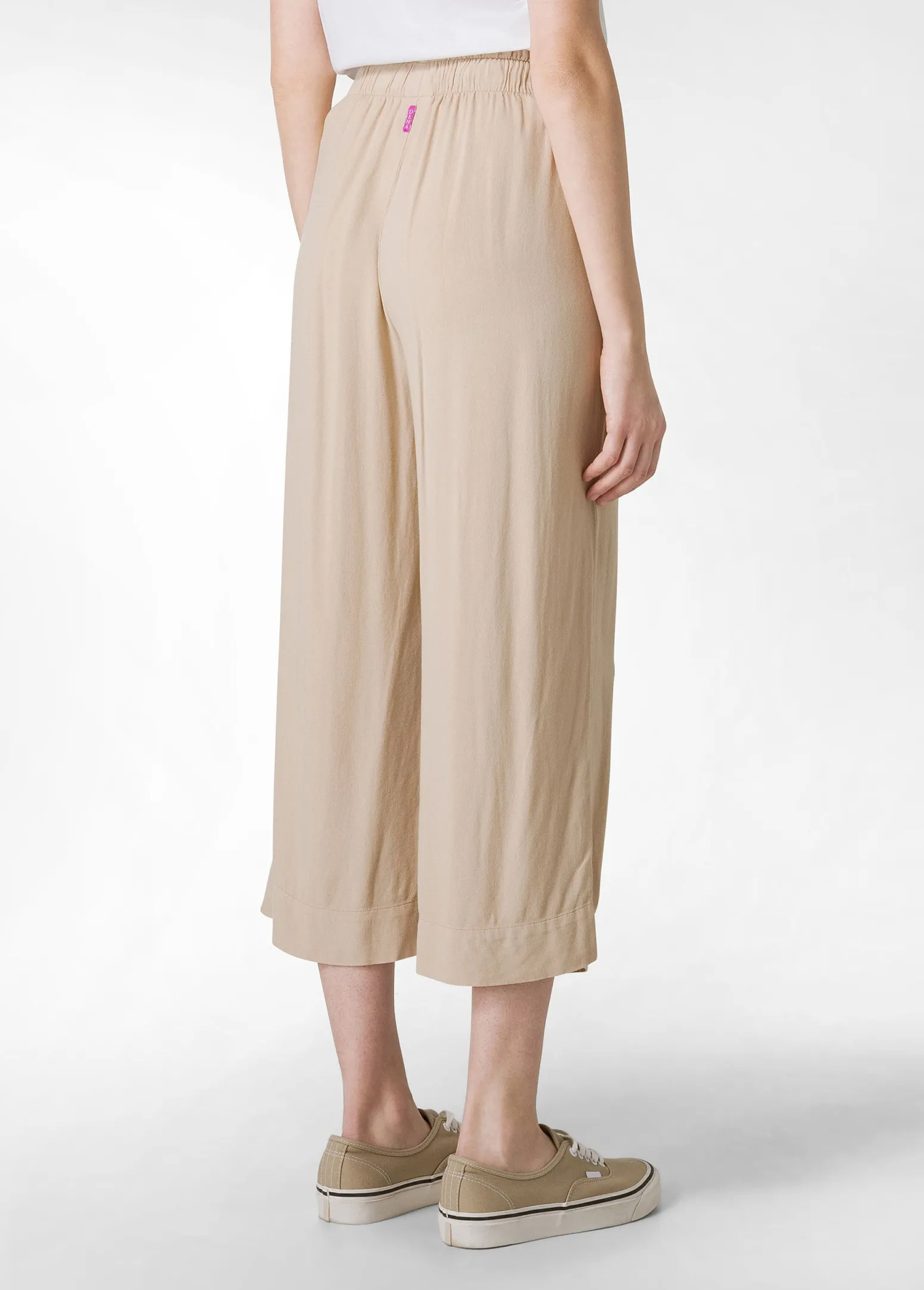 DEHA Pantaloni*Pantalone Cropped In Viscosa Crepe Beige