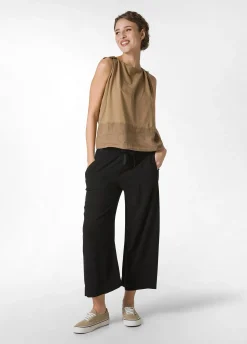 DEHA Pantaloni*Pantalone Cropped In Viscosa Crepe Nero