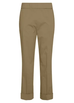 DEHA Pantaloni*Pantalone Dritto In Popeline Marrone