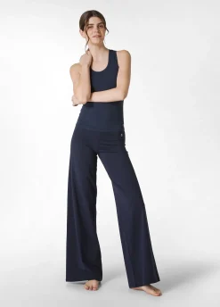 DEHA Pantaloni*Pantalone Gamba Larga In Jersey Blu