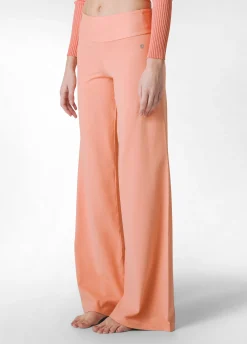 DEHA Pantaloni*Pantalone Gamba Larga In Jersey Arancio