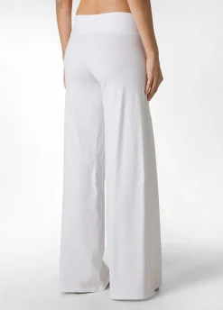 DEHA Pantaloni*Pantalone Gamba Larga In Jersey Bianco