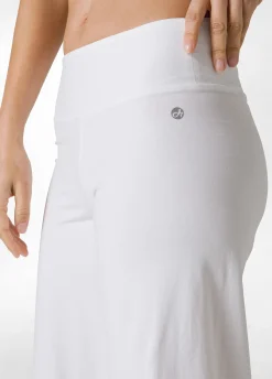 DEHA Pantaloni*Pantalone Gamba Larga In Jersey Bianco