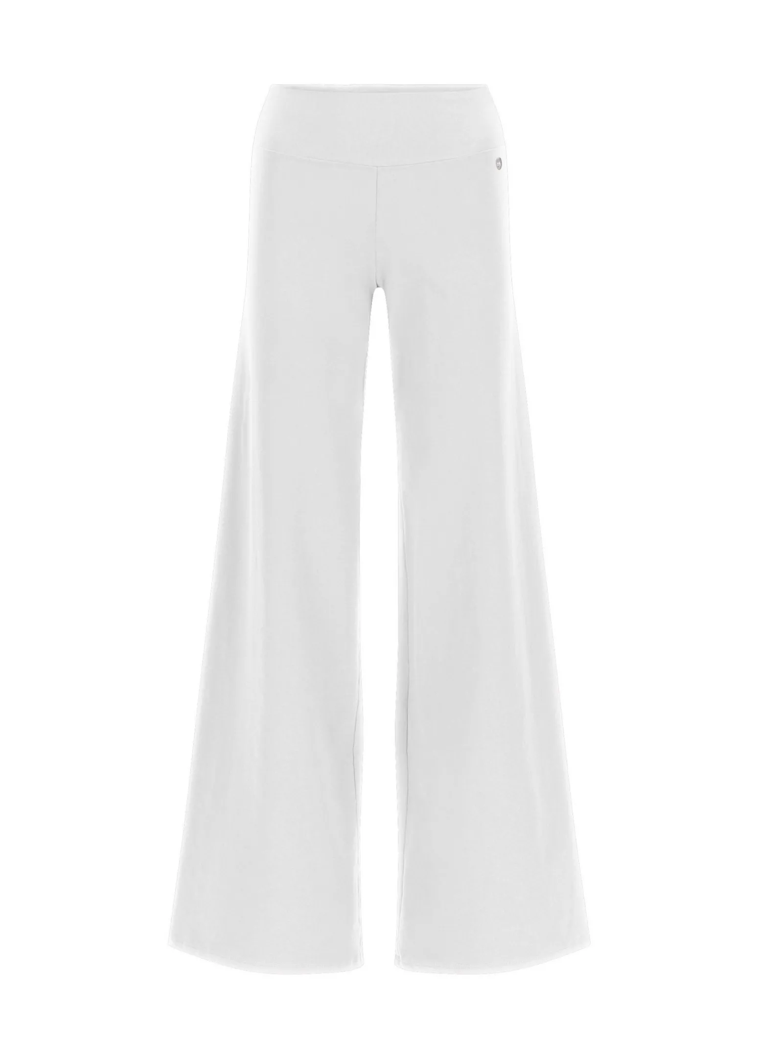 DEHA Pantaloni*Pantalone Gamba Larga In Jersey Bianco