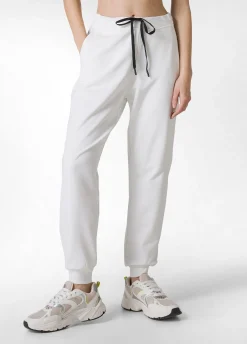 DEHA Pantaloni*Pantalone In Felpa Dettagli Neri Bianco