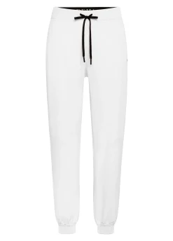DEHA Pantaloni*Pantalone In Felpa Dettagli Neri Bianco