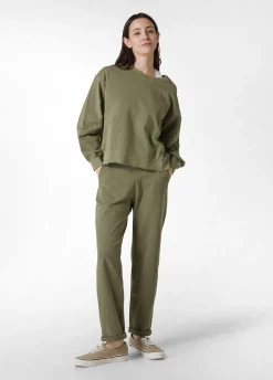 DEHA Pantaloni*Pantalone In Felpa Fiammata Vintage Verde
