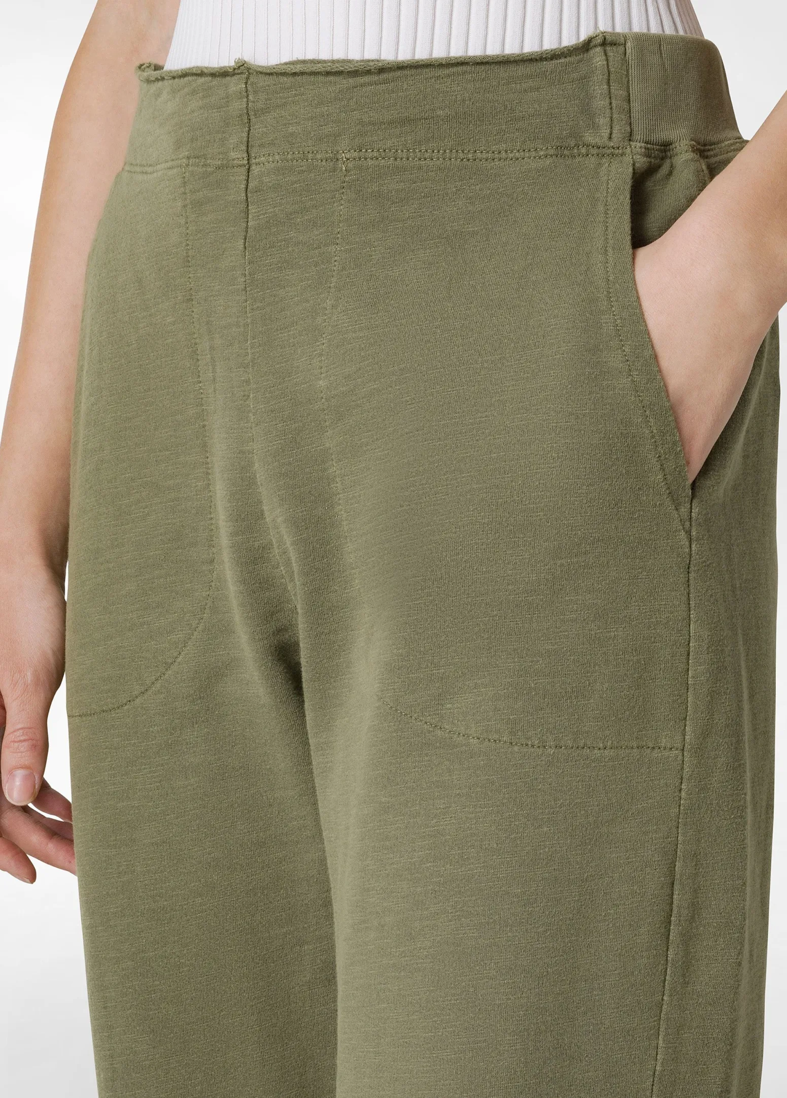 DEHA Pantaloni*Pantalone In Felpa Fiammata Vintage Verde