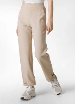 DEHA Pantaloni*Pantalone In Felpa Fiammata Vintage Beige