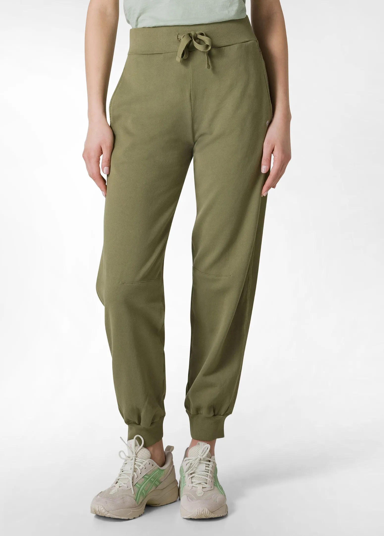 DEHA Pantaloni*Pantalone In Felpa Organica Con Costina Verde