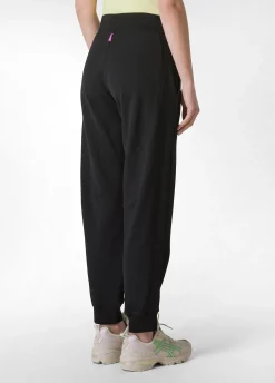 DEHA Pantaloni*Pantalone In Felpa Organica Con Costina Nero