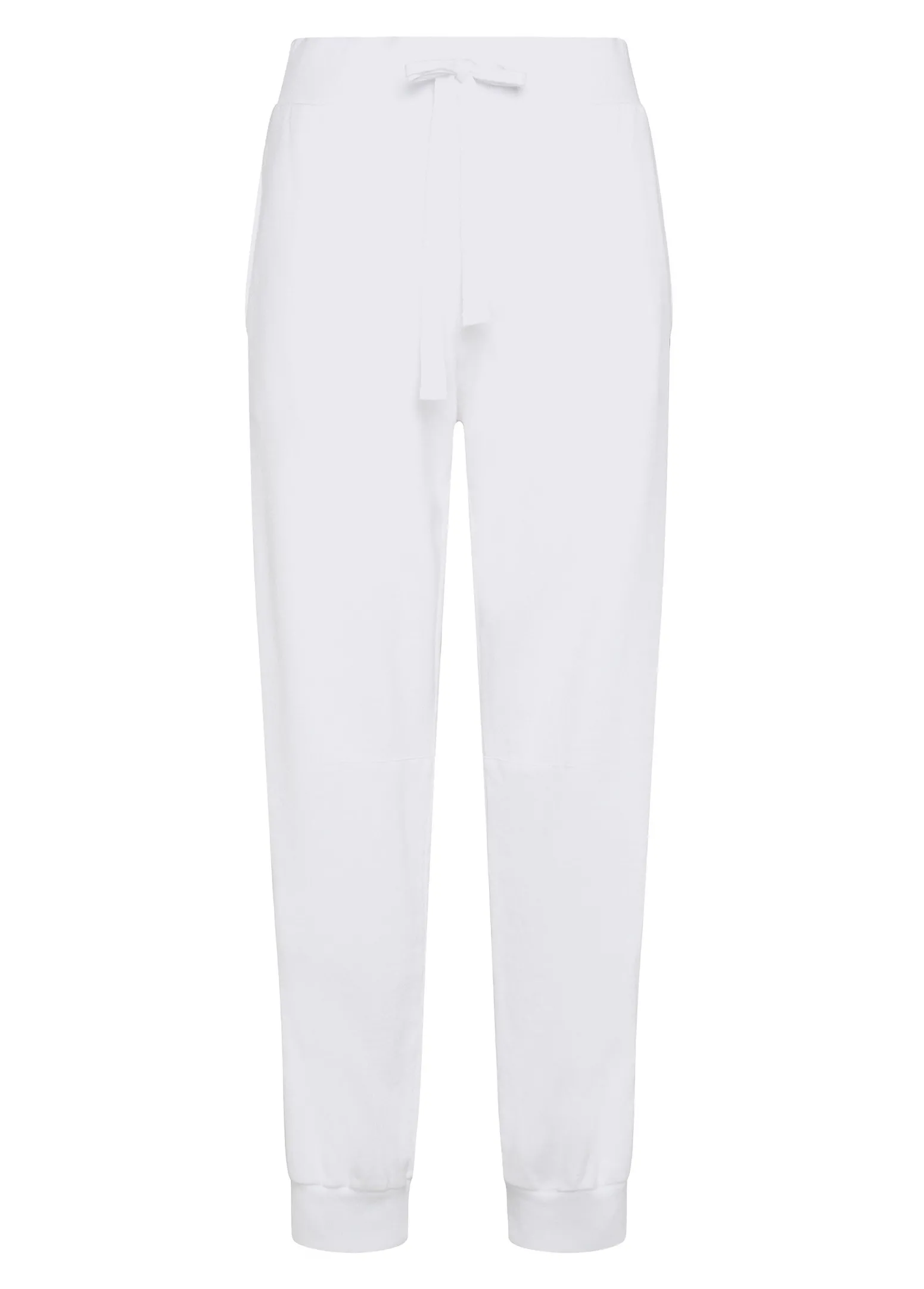 DEHA Pantaloni*Pantalone In Felpa Organica Con Costina Bianco
