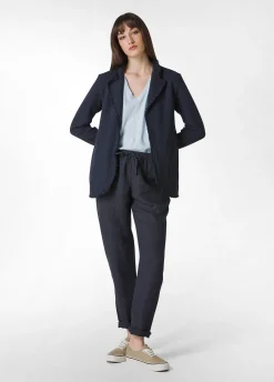 DEHA Pantaloni*Pantalone In Lino Con Coulisse Blu