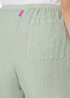 DEHA Pantaloni*Pantalone In Lino Con Coulisse Verde