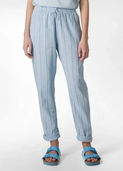 DEHA Pantaloni*Pantalone In Lino Gessato Blu